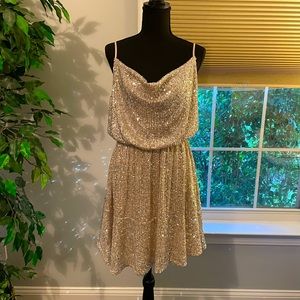 Gold Sequin Dress